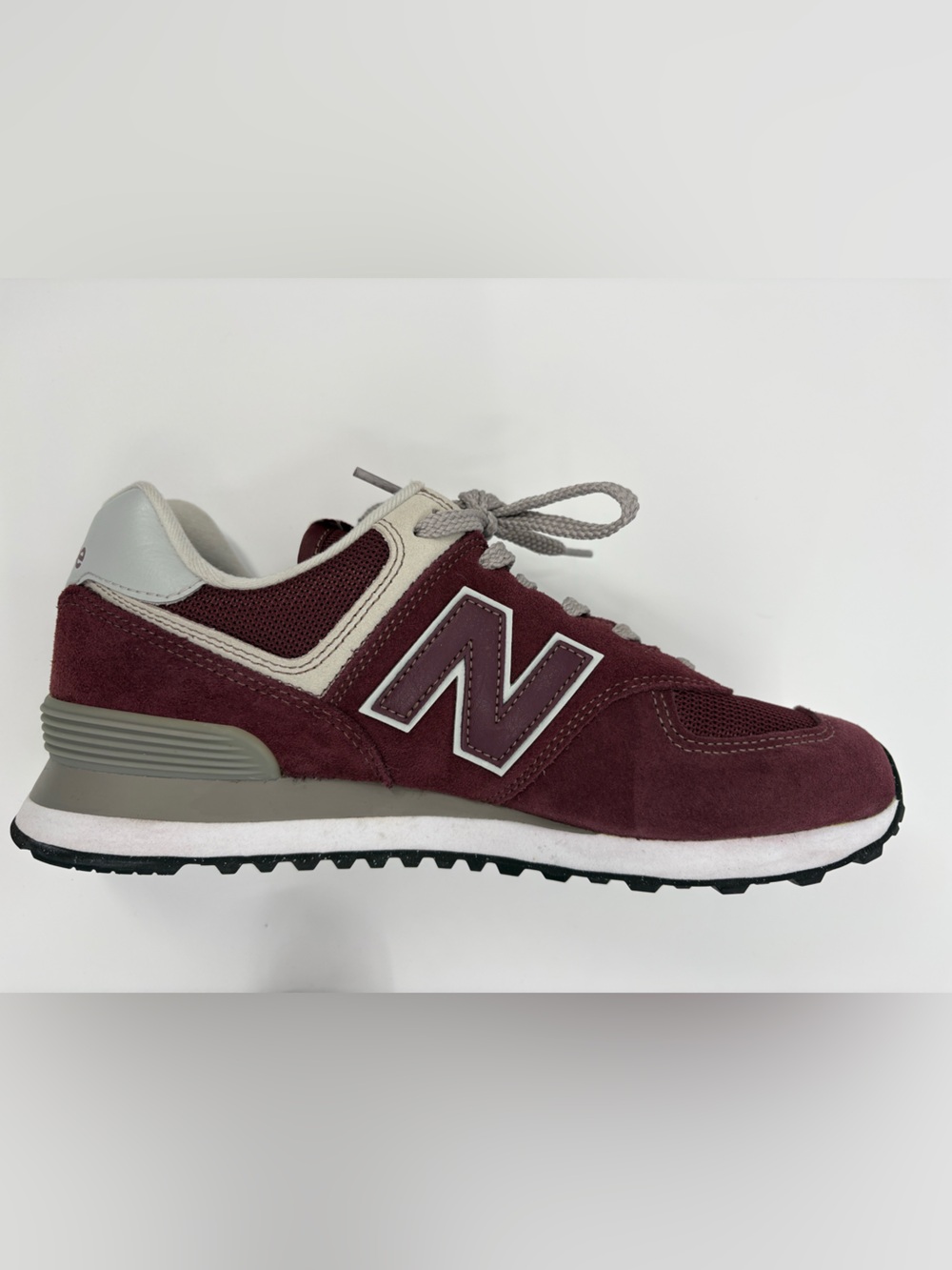 New Balance 574 Classic ML574EVM Burgundy Suede Mesh Sneakers Men’s 8.5 Women’s - Picture 12 of 12